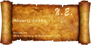 Névery Erika névjegykártya