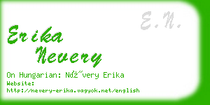 erika nevery business card